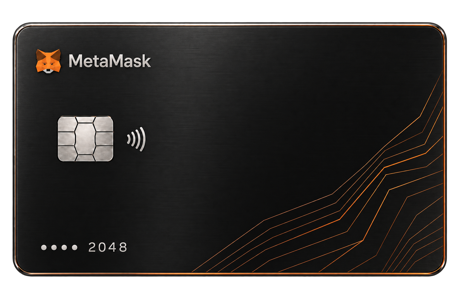 Black MetaMask Card with contactless chip